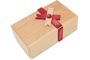 EEOCWF Puzzle Box with Hidden Compartment, Puzzle Box for Adults, Wooden Magic Trick Lock Box, Brain Teaser Game Mystery Box, Surprise Gift Secret Box for Father's Day Valentine's Birthday Party Favor
