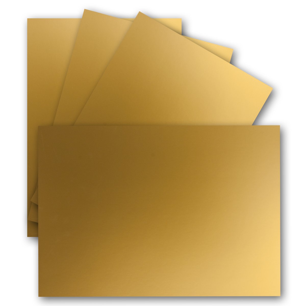 "FarbenFroh by GUSTAV NEUSER" 50 Single Cards DIN A6-10.5 x 14.8 cm 240 g/m² Gold Metallic Construction Cardboard Craft Paper Craft Cardboard Craft Cards Blank Postcards