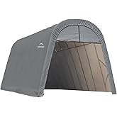 ShelterLogic Roundtop Instant Garage Shelter, 14x32x12 ft | All-Season Cover, For RVs, Trucks &amp; Equipment, Agricultural Model, Protective Frame Boot Covers