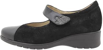 Mary-Jane Piel-Ante Negro 9953 PieSanto : Amazon.es: Moda