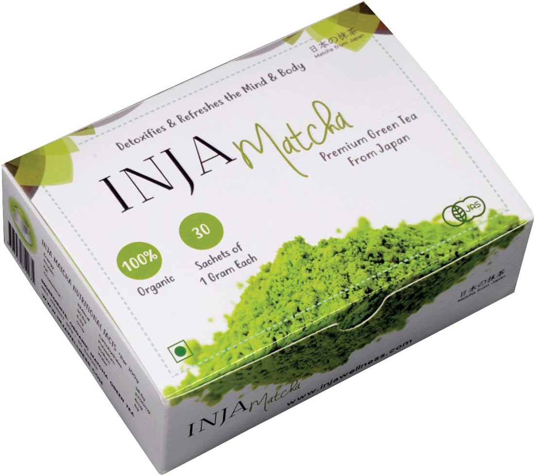 INJA Matcha - 100% Organic Green Tea from Japan, 30 g - 30 Sachets