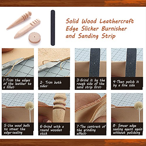 Caydo 69 Pieces Leather Tools Kit with Instructions, Matting Cut