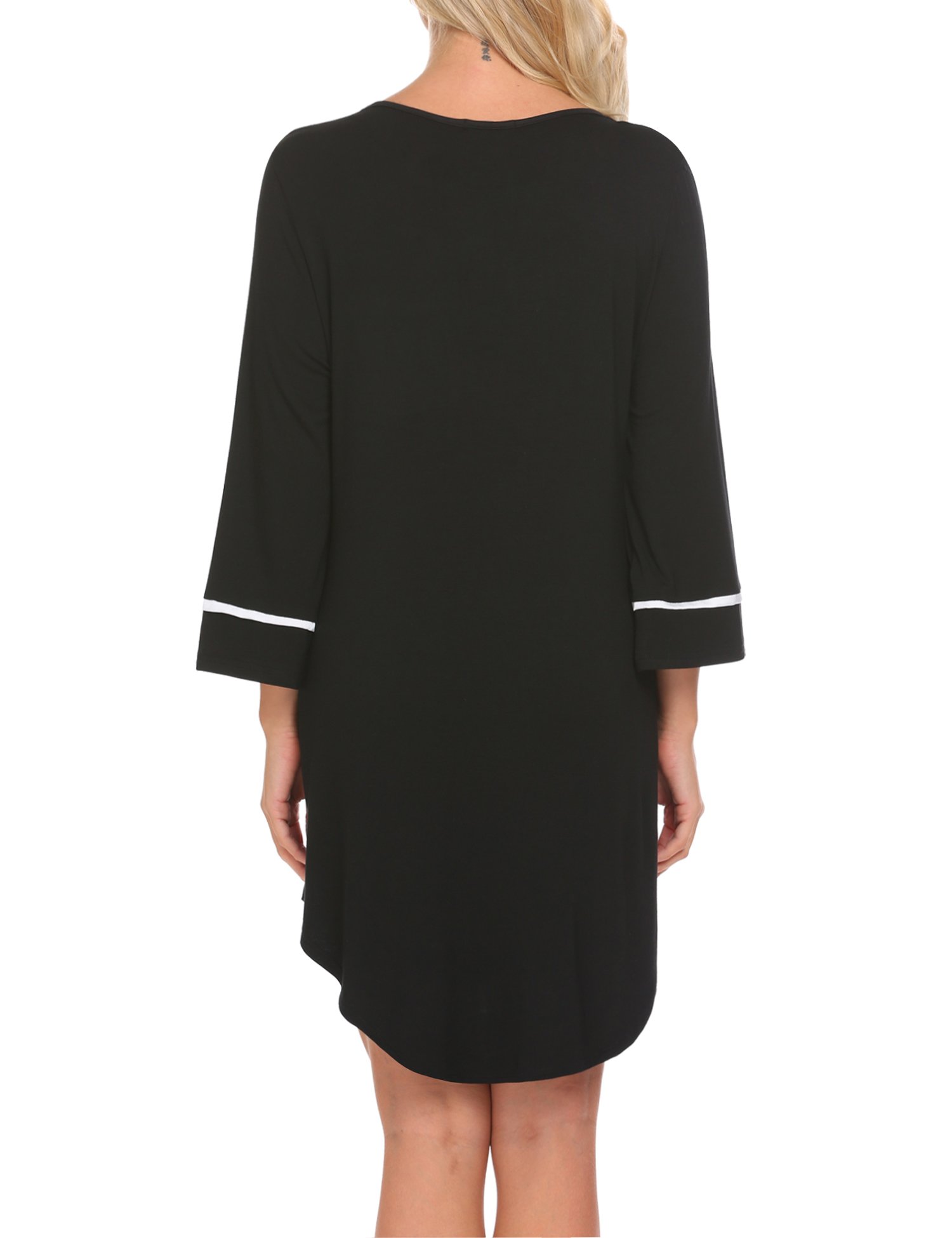 Ekouaer Women’s Sleepshirt 3/4 Sleeves Nightgown Sexy Nightshirts