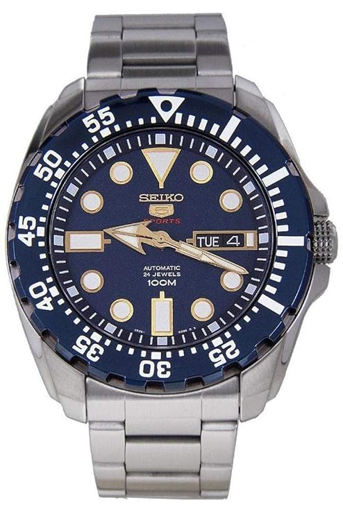 Seiko Herren-Armbanduhr 5 Sports Analog Automatik Edelstahl SRP605K1