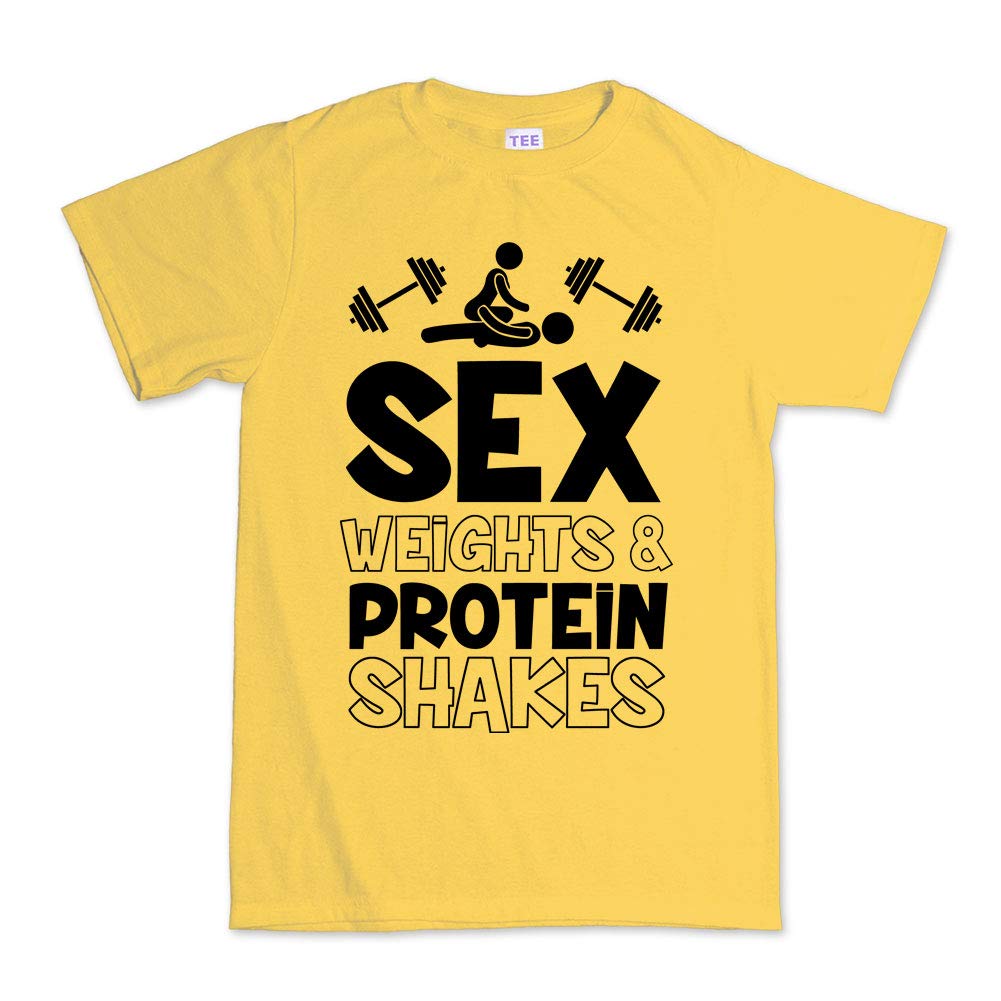 Customisedperfection Sex Weights And Protein Shakes Body Building Weight Lifting T Shirt