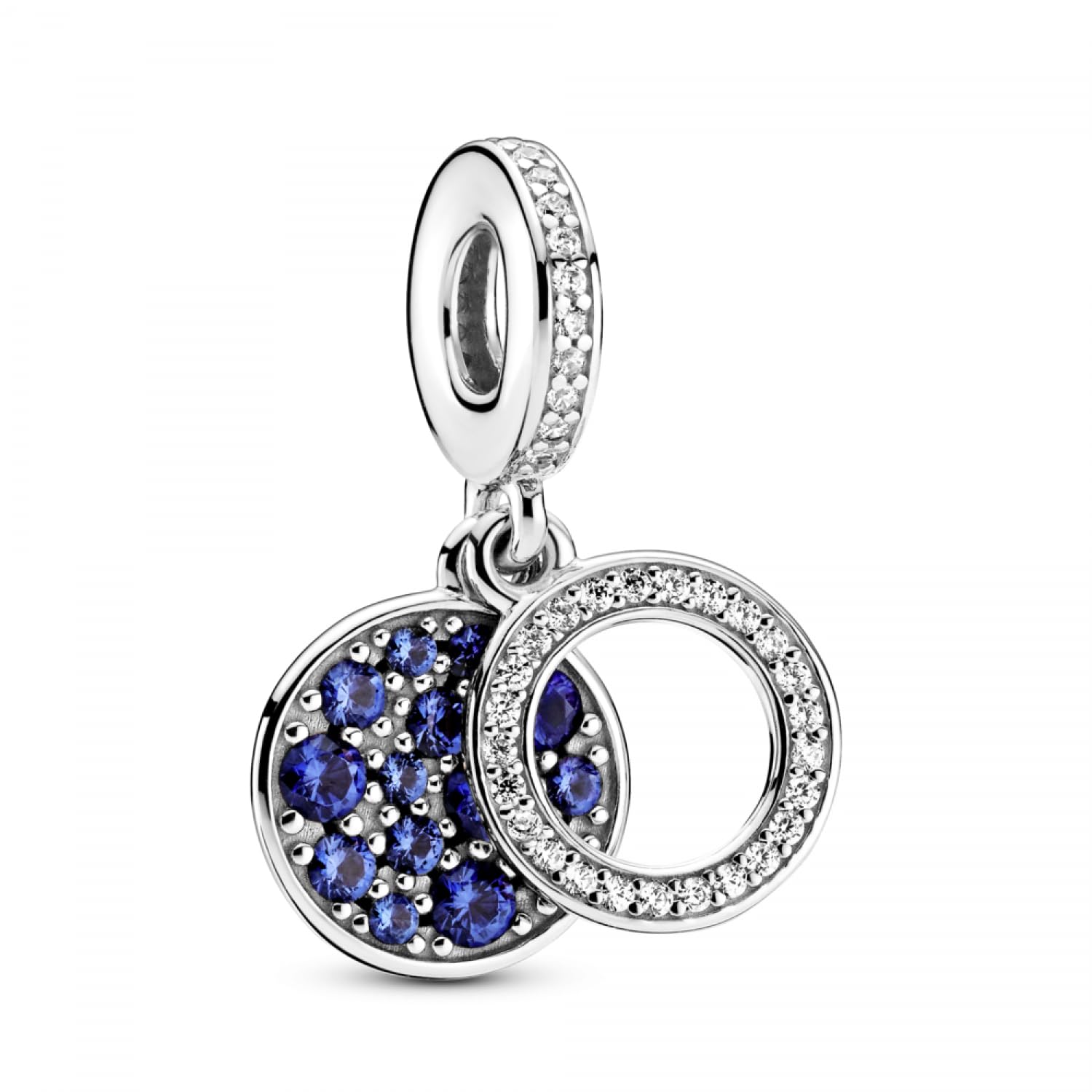 Pandora Sparkling Blue Disc Double Dangle Charm 799186C01
