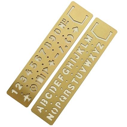 Cheerlife Metall Schablone Buchstaben und Zahlen Zeichnen Vorlagen Lesezeichen Lineal für Bullet Journal, Scrapbooking, Karte