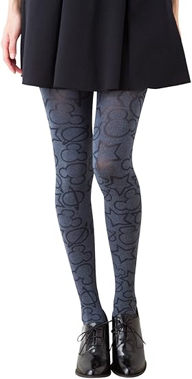 Amazon ミツマルミッキー アンド スター 柄タイツ ディズニー レディース タイツ 通販