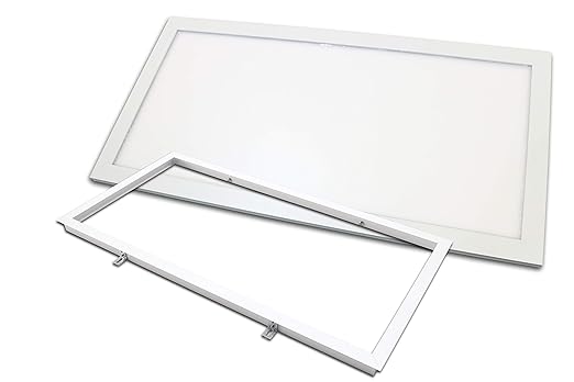 LED Panel 30x60cm wasserdicht mit Einbaurahmen (reinweiss) 4000K IP65 ceramicweiss