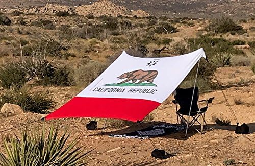 Neso Tents Beach Tent with Sand Anchor, Portable Canopy Sun Shelter, 7 x 7ft - Patented Reinforced Corners (California)