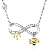CUOKA MIRACLE Bee Necklaces for Women 925 Sterling Silver Honey Bee Pendant Necklace Animal Jewelry Lovely Gift for Friends Lover Wife