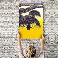 Canvas Wall Art Abstract Tree Canvas Prints Home Artwork Decoration for Living Room,Bedroom - 12x18 inches