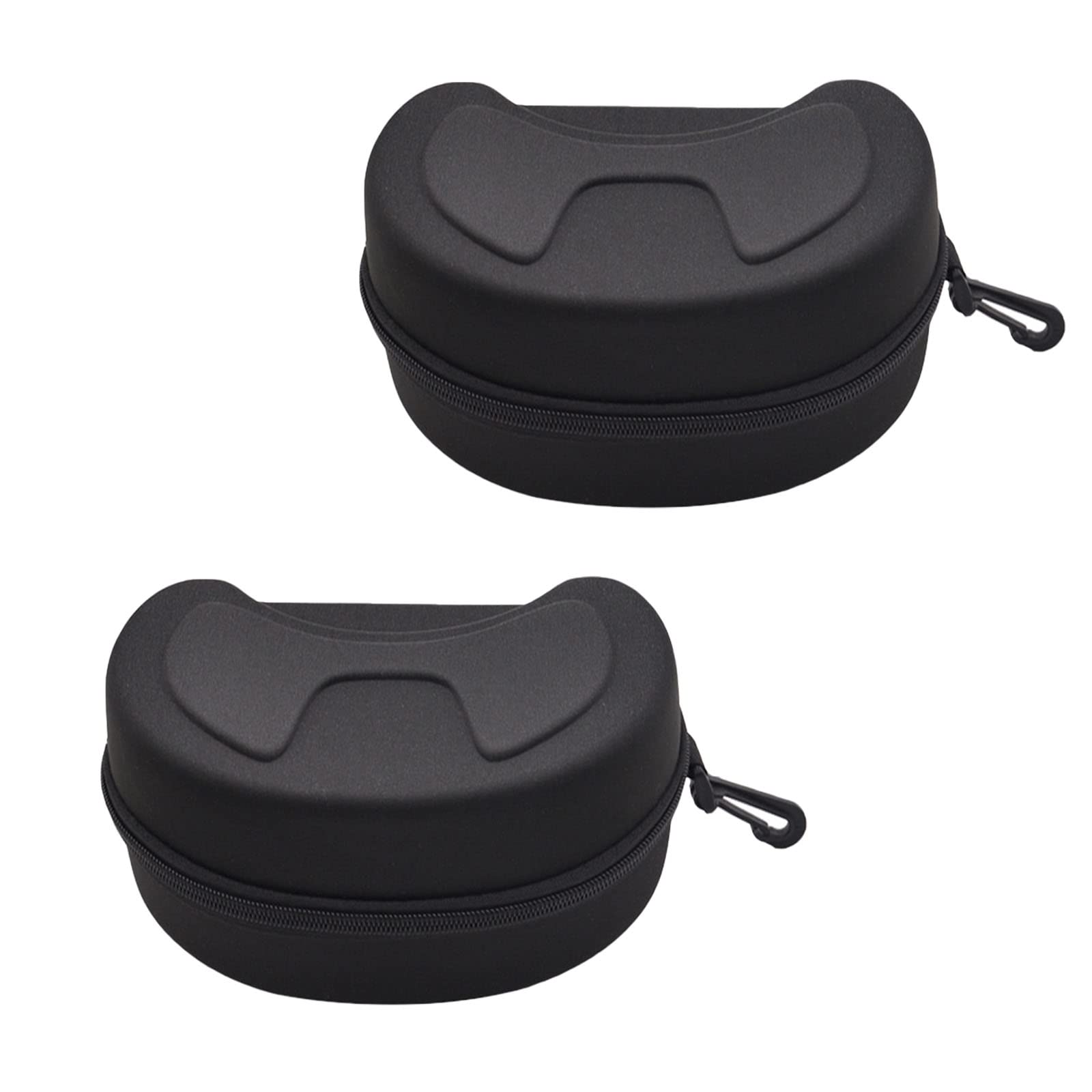 SUNTRADE Large Hard Sports Glasses Case, Snow Goggles Box, Sports Glasses Storage Holder, Protective Goggle Case，2pcs (Black)