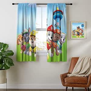 Amazon.com: Wlkecgi Blackout Curtains Paw Patrol Living Room Curtains 2