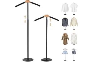 HOME RIGHT Shirt Display Stand,32-42 Inch Adjustable Height Mannequin Torso with stand,More Stable Mannequin Stand,Portable clothing mannequin For Tshirt Display Stand For Vendors,Retail Clothing Rack