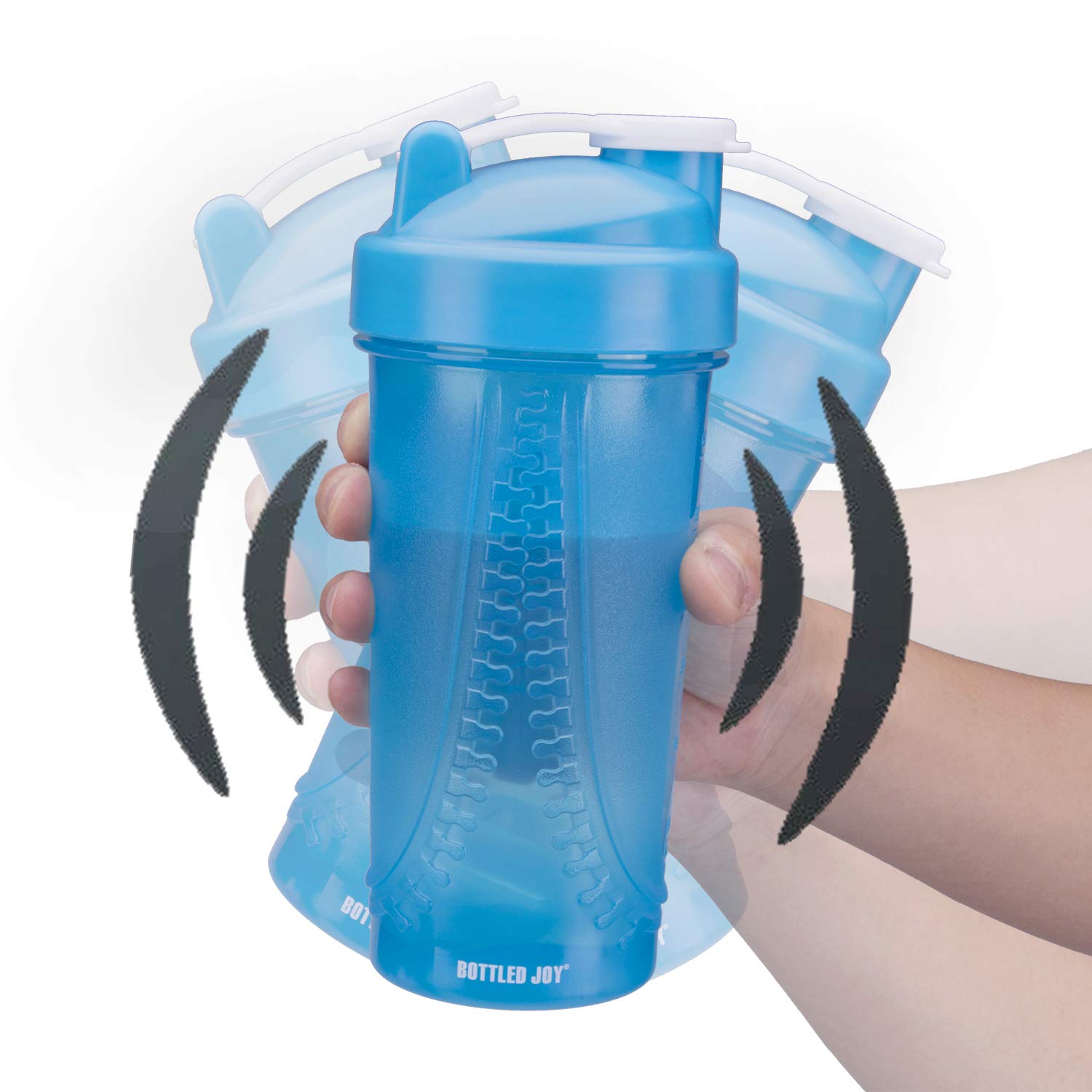 BOTTLED JOY Water Bottle, Protein Shaker Bottle with Mixer Ball BPA
