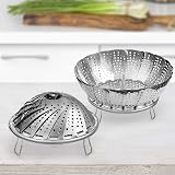 Vicloon Stainless Steel Collapsible Veggie Steamer Basket 16-28cm view 4