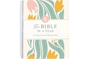 The Bible In A Year: A 52-Week Study Through God's Word, Spiral Bound Bible Study Guide Journal Notebook, A Beautiful Year Planner in the Bible for Women (A5)