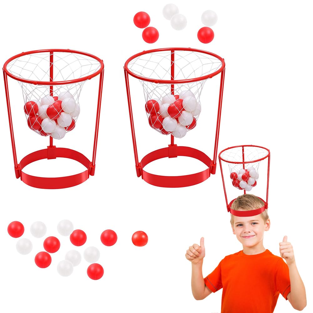 Head Basketball Toys, Head Hoop Basketball Game, Head Hoop Basketball Party Game Set for Kids and Adults, Interactive Games for 2, Fun Gifts