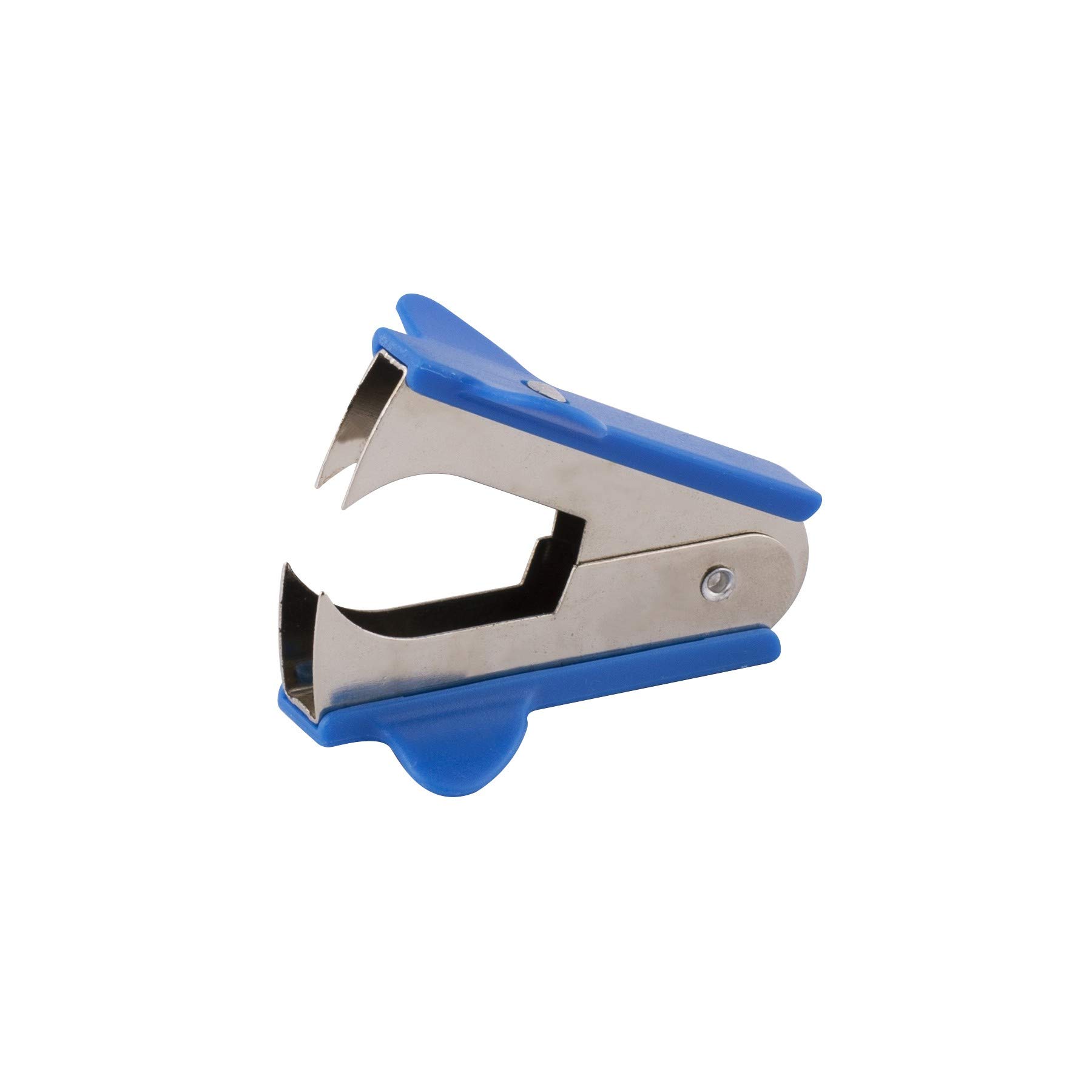 D.RECT Metal Stapler Stapler with Down Holder, Staple Remover for Daily Use in The Office and Home, Ergonomic Shape, Blue, Small
