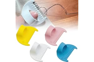 SHANGFEI 4Pcs Edge Stitch Lock & Sewing Gauge,Sewing Needle Gauge Measuring Tool,Mini Sewing Finger Ruler for Even Stitches,Quilting Stitching Aids for Beginners,DIY Stitching kit Tool,4MM&4Colours