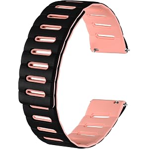 BISONSTRAP Magnetic Watch Band for Men Women, Breathable Silicone Strap | Quick Release Spring Bars, Flexible Silicone, Breat