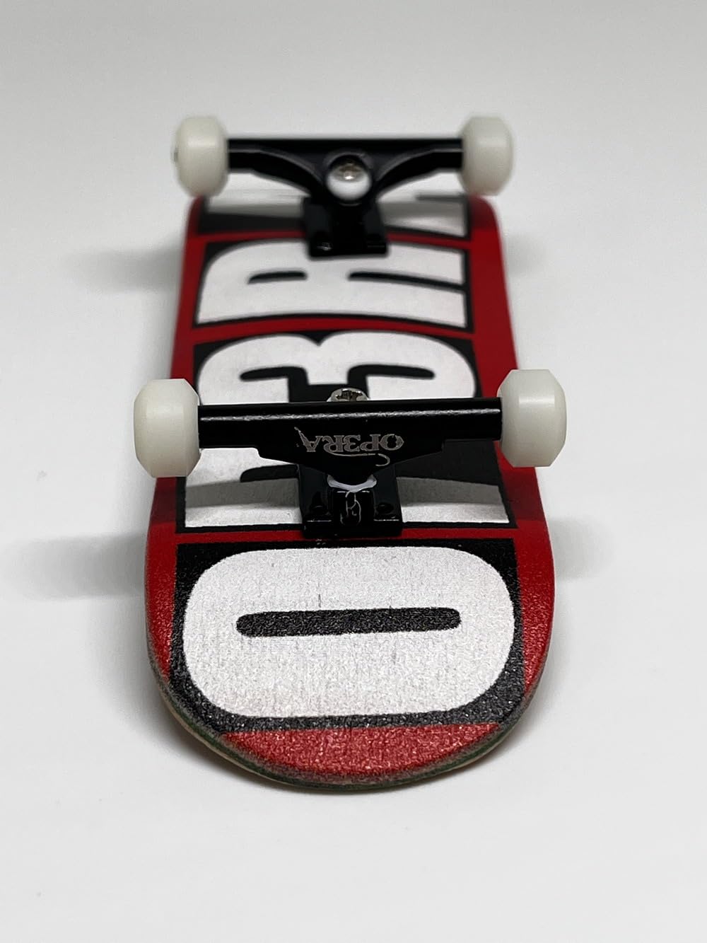 Op3ra Pro Fingerboard Complete 34 * 96mm Maples Wood Deck,UV Printing Graphic-Solid Single Axles Pro Trucks & 5 Urethane Bearing Wheels,-Replace Bushings-Blocks(red) Edition