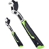 Der Erwachte 2-Piece Multi-function Adjustable Pipe Wrench Set | Quick Self-Adjusting, Power Grip for 7-35mm Nuts, Pipes Use，Chromium Vanadium Steel