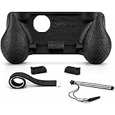 MunnyGrubbers - AYN Thor Compatible Ergonomic Grip with Stylus Holder - Includes Extendable 4 inch Stylus &amp; Snap-on Trigger Upgrade - Thor Grip with Foam Inserts - Made in USA - (Black)