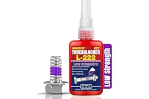 GNEOCO Thread Lock 222 Low Strength 1.69 Fl oz/50 ml, Lock & Seal Nuts, Bolts, Fasteners and Metals, Purple Threadlocker Prev