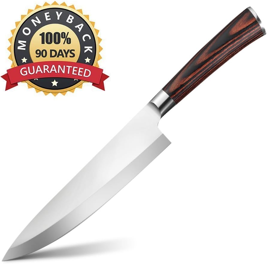 NEWONE 8-Inch Pro Kitchen Chef's Knife High Steel Carbon Sharp Knives and Ergonomic Equipment Handle