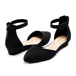Cusolemore Women's Closed Toe Flat Shoes with Ankle