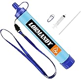 Personal Water Filter, Straw Water Purifier System, Outdoor Portable Water Filter Straw, Emergency Survival Gear for Hiking Camping Accessories Travel Fishing Emergency Preparedness