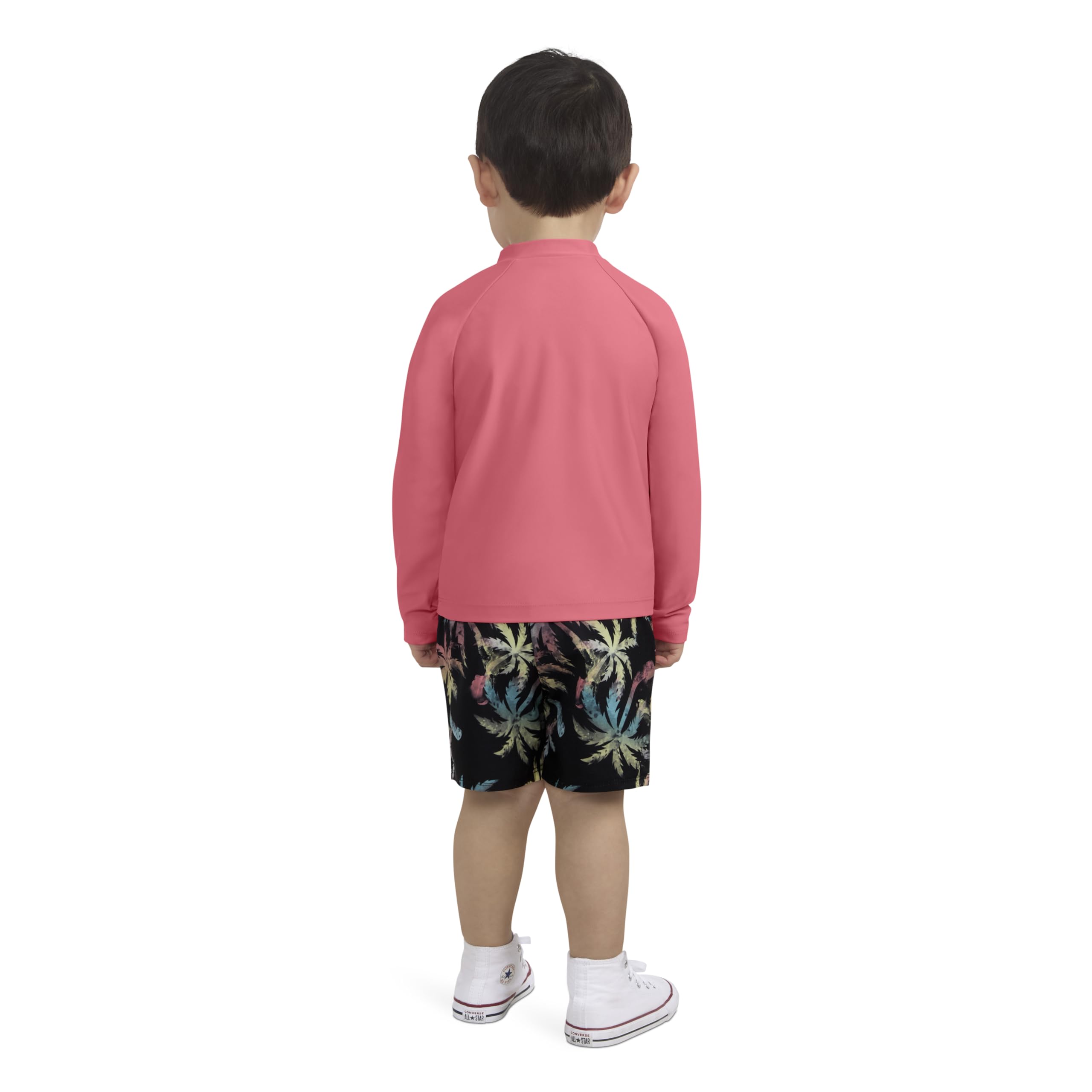 Hurley Baby and Toddler Long Sleeve Rash Guard Swim Suit 2-Piece Outfit Set