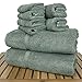 Chakir Turkish Linens Dobby Border Luxury Hotel & Spa Turkish Cotton Bundle Total 8-Piece Set, 2 Bath 27