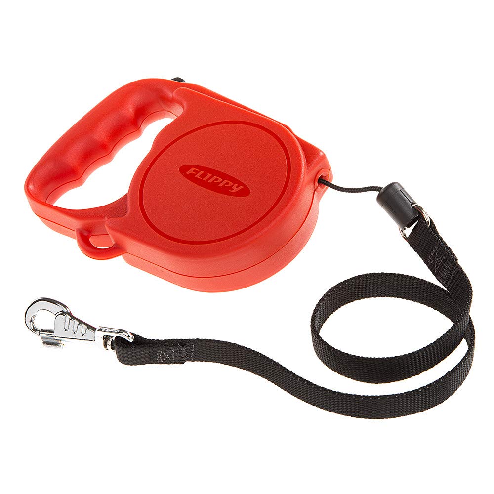 Ferplast Pet Products Flippy Regular Retractable Cord Lead Large Red 5m-40kg, transparent