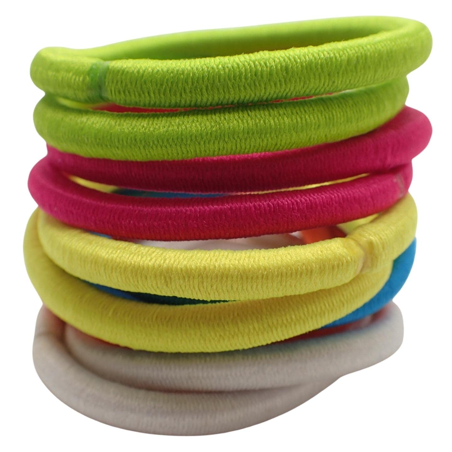 Topkids Accessories Hair Bobbles for Girls and Women, Hair Elastics Hair Bands for Girls Hair Ties Ponytail Holders Hair Accessories for Women Rubber Bands for Hair (12pcs Brights)