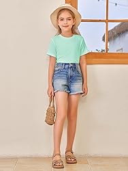 Girls Short Sleeve T Shirts Kids Summer Tops