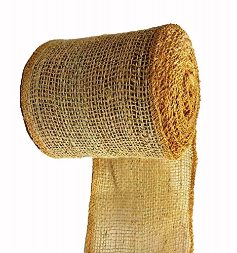 AAYU Brand Premium Burlap 2.5 inch Ribbon | 6.3 cm x 30 Foot | 7oz Fabric | 100% Natural Burlap Mesh Ribbon, Burlap Wreath Ribbon, Wreath Making Burlap | Eco-Friendly, Natural Product