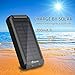 Solar Charger,F.DORLA 20000mAh Portable Outdoor Waterproof Mobile Power Bank,Camping External Backup Battery Pack Dual USB 5V 1A/2A Output 2 Led Light Flashlight with Compass for Tablet iPhone Android