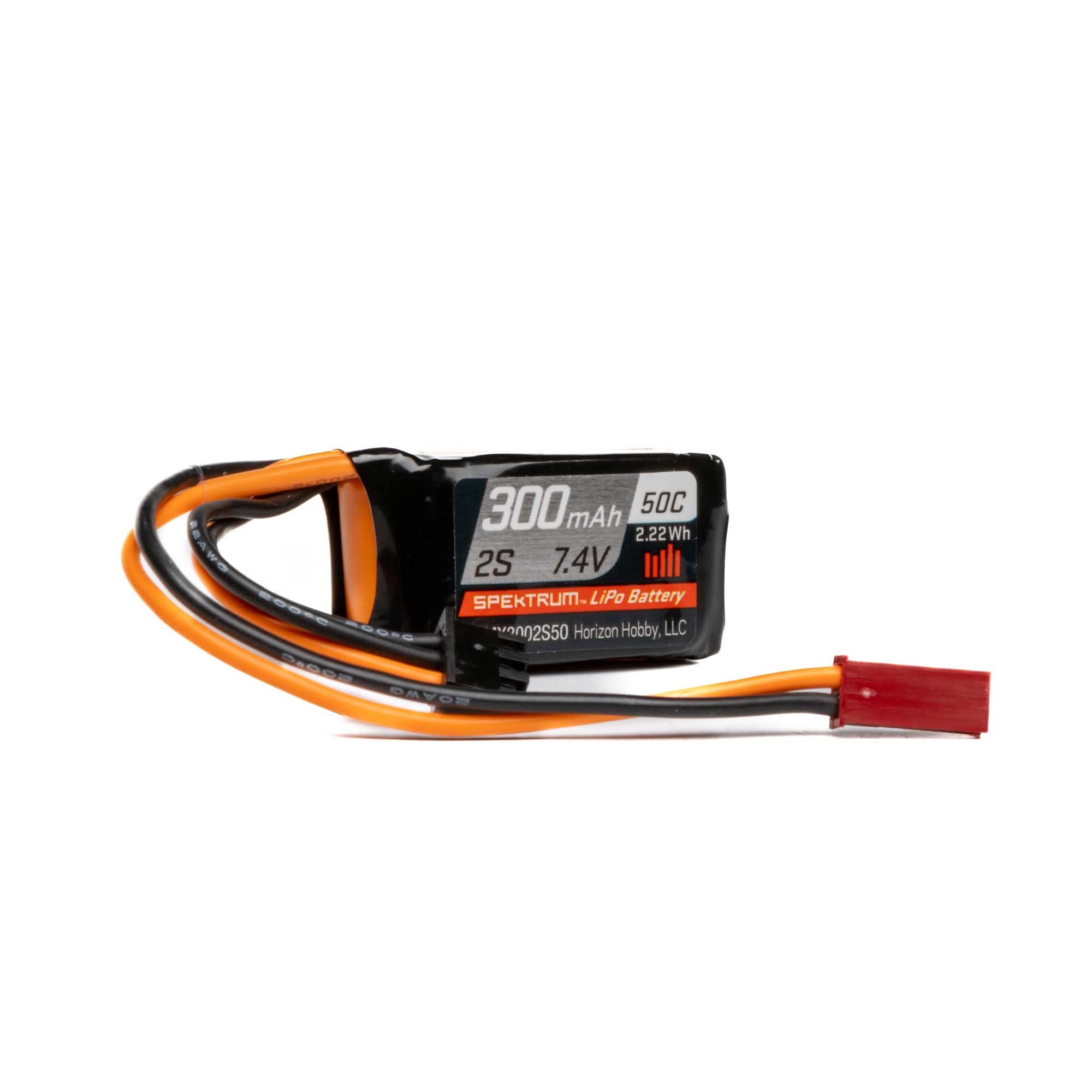 Photo 1 of Spektrum 7.4V 300mAh 2S 50C LiPo Battery: JST-RCY, SPMX3002S50