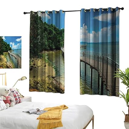 Amazon Com Winfreydecor Door Curtain Coastal Boardwalk On The