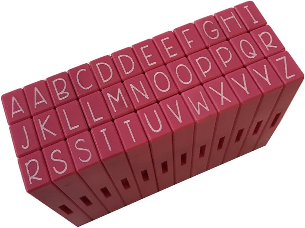 Pink & Main Curvy Girl Pegz Font Stamp Set 36Pcs-Uppercase Alphabet
