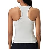 altiland Workout Tank Top for Woman with Built in Bra, Racerback Athletic Yoga Running 2 in 1 Tops