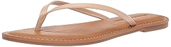 Amazon Essentials Women's Thong Sandal, Beige, 10