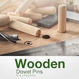 5 Plus 6mm x 30mm Wooden Dowel Pins Pack 20 Fluted Chamfered Ends view 5