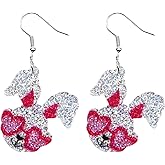 Easter Drop Acrylic Earrings Cute Bunny Egg Rabbit Colorful Flower Animal Dangle Spring Earrings for Women