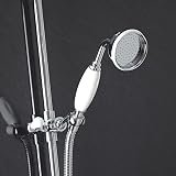 VeeBath Beta 180mm Hand Held Round Shower Head Pencil Type Solid Construction view 3