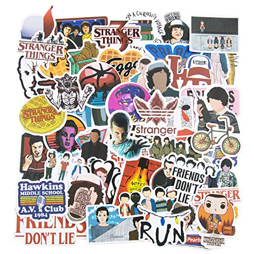 Stranger Things Stickers for Water Bottles, 50pcs Laptop Stickers