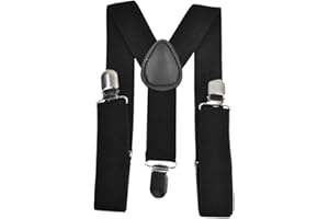 SMAGREHO Boy's Kids Elastic Y Back Style Suspenders Adjustable Solid Color Suspenders for Boys Girls